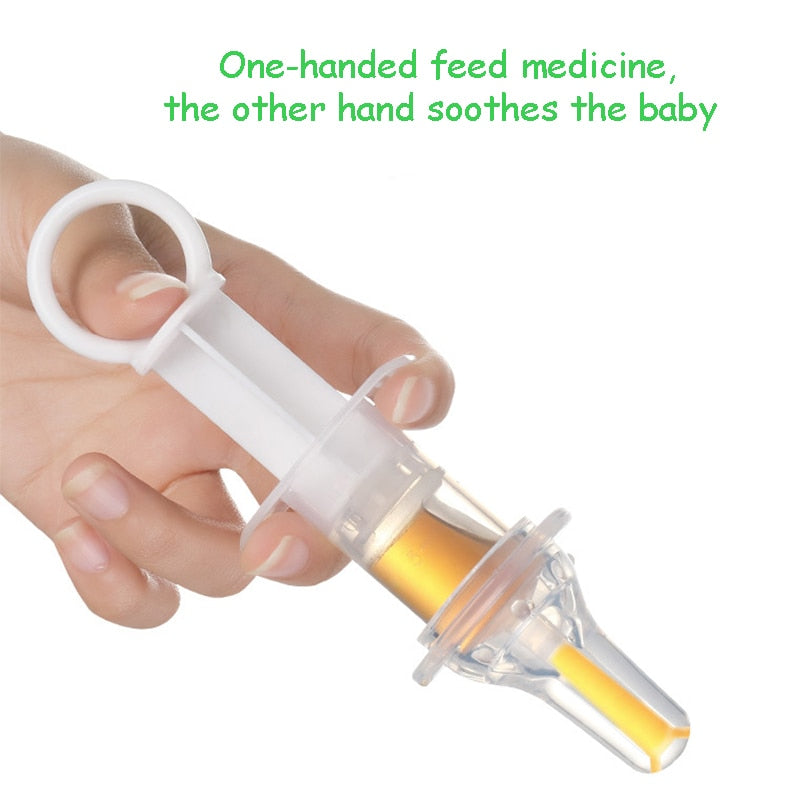 Baby smart medicine dispenser Needle Feeder Squeeze Medicine Dropper Dispenser Transparent Pacifier Kids Feeding Utensils