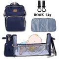 Baby Diaper Bag Bed Backpack For Mom Maternity Bag For Stroller Nappy Bag Large Capacity Nursing Bag for Baby Care Upgrade Hooks