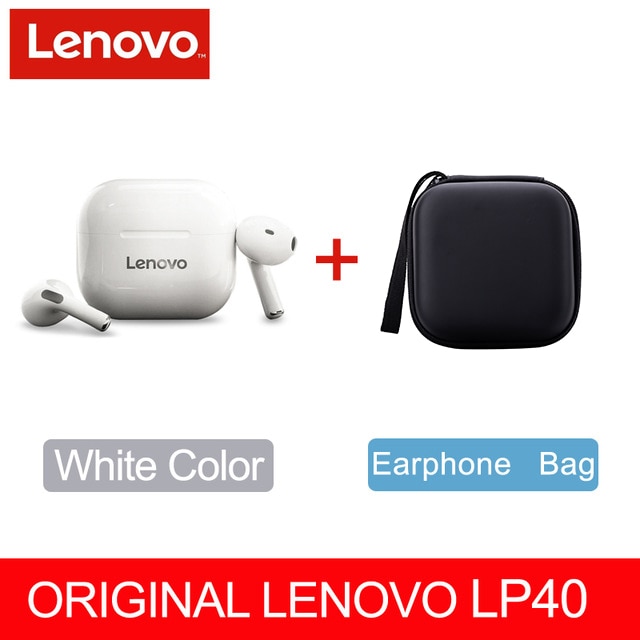 NEW Original Lenovo LP40 TWS Wireless Earphone Bluetooth5.0 Dual Stereo Noise Reduction Bass Touch Control Long Standby Earbuds