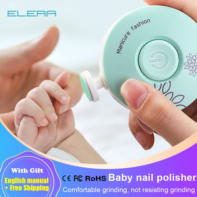 ELERA New Baby Electric Nail Trimmer Kid Nail Polisher Tool Baby Care Kit Manicure Set Easy To Trim Nail Clippers For Newborn