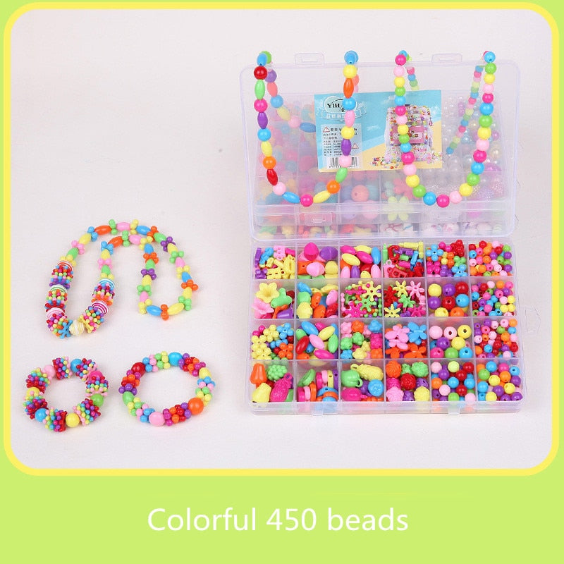 Beaded Baby Toys Toddlers Handmade Storage Box DIY Crafts Production Material Package Necklace Bracelet Educational Girls Gifts