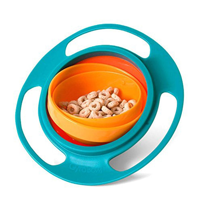 Hot Sale Design Universal Gyro Bowl Dishes Anti Spill Bowl Smooth 360 Degrees Rotation Gyroscopic Bowl For Baby Kids