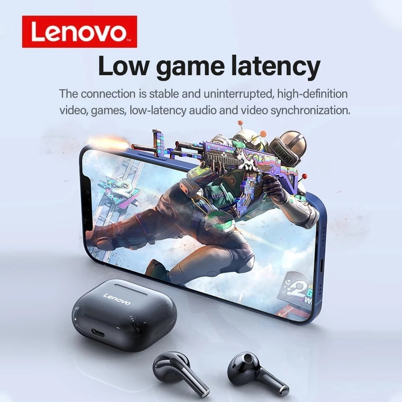 NEW Original Lenovo LP40 TWS Wireless Earphone Bluetooth5.0 Dual Stereo Noise Reduction Bass Touch Control Long Standby Earbuds