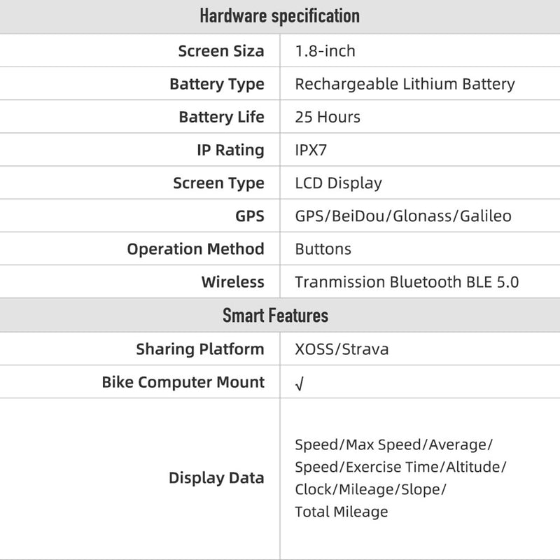 XOSS Bike Computer G Plus Wireless GPS Speedometer Waterproof Road Bike MTB Bicycle Bluetooth ANT+ with Cadence Cycling Computer