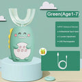 Children&#39;s 360-degree Ultrasonic Smart Electric Toothbrush USB Rechargeable Cartoon Silicone Child Teeth Brush Five-speed Mode