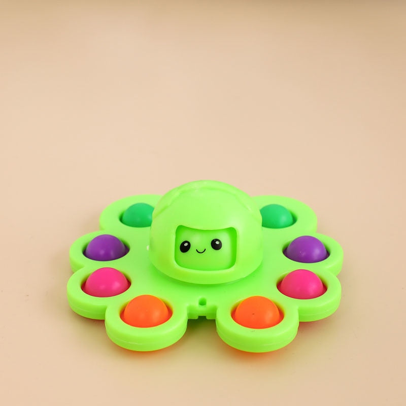 Fidget Toys Autism Stress Relief Silicone Interactive Flip Octopus Change Faces Spinner Push Pop Bubble Fidget Toy for Spinners