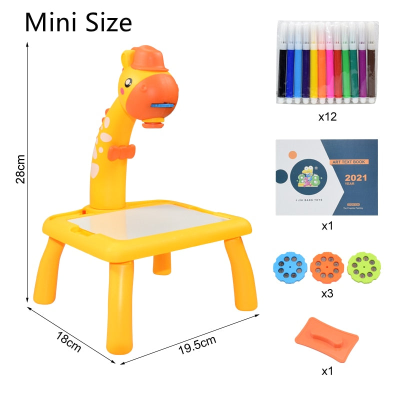 Drawing Board for Kids, Learning Desk with Projector, Drawing Projector  Table, Toddler Drawing Board, Projector Learning and Drawing Painting Set  Art